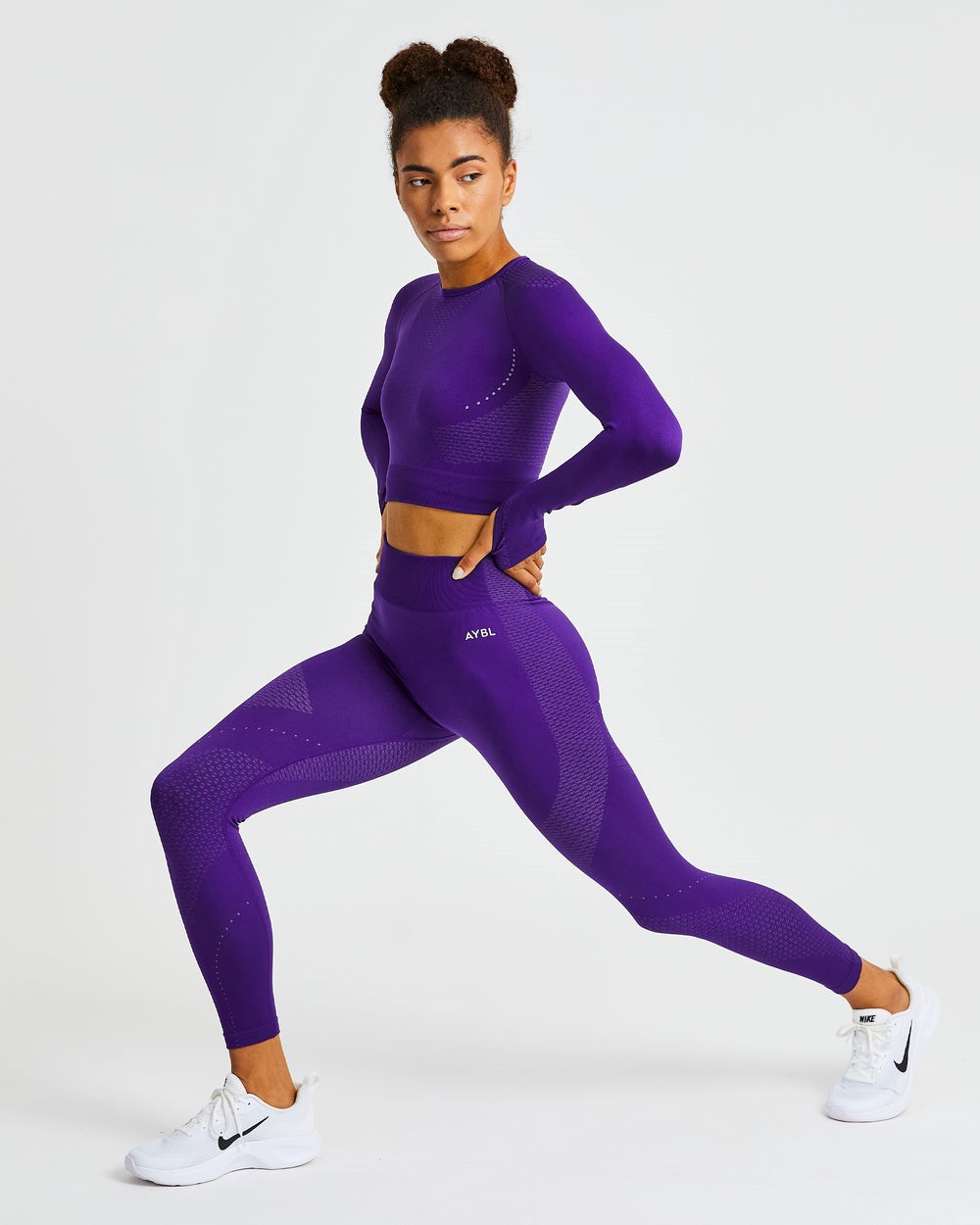 AYBL Ignite Seamless Leggings Fioletowe | 295867-SZC