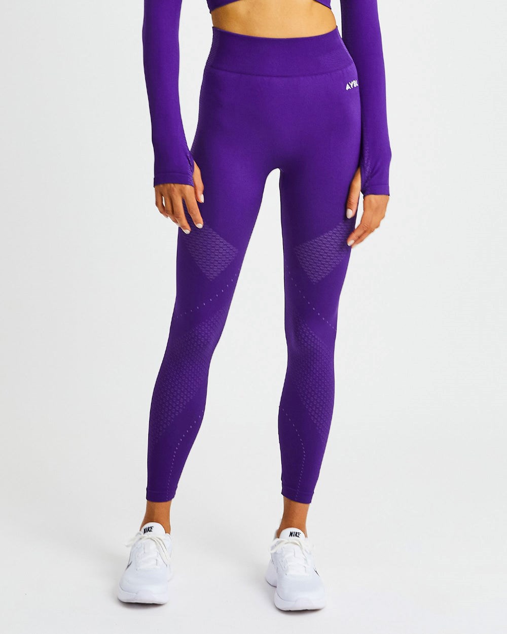 AYBL Ignite Seamless Leggings Fioletowe | 295867-SZC