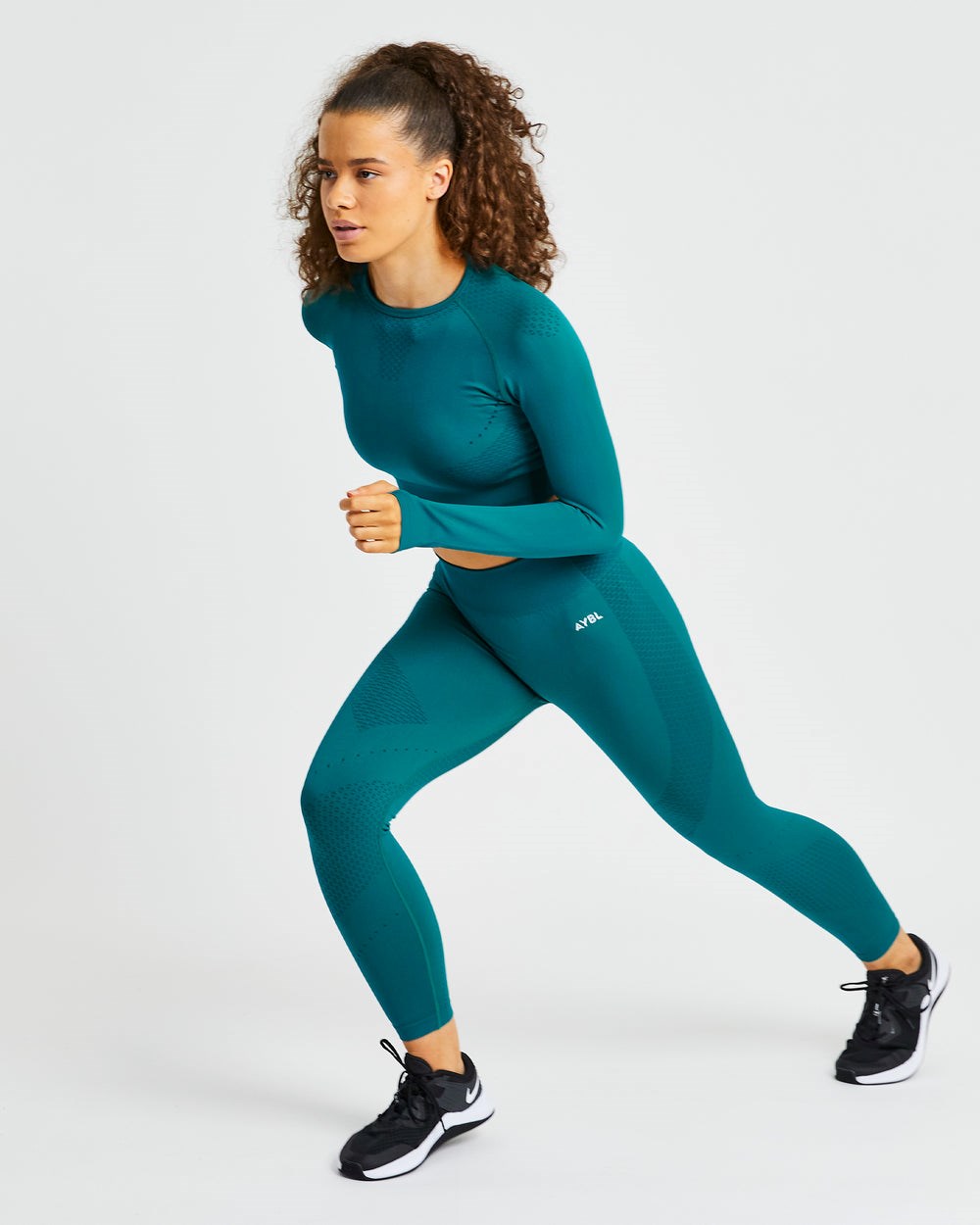 AYBL Ignite Seamless Leggings Hyper Teal | 360527-SAH