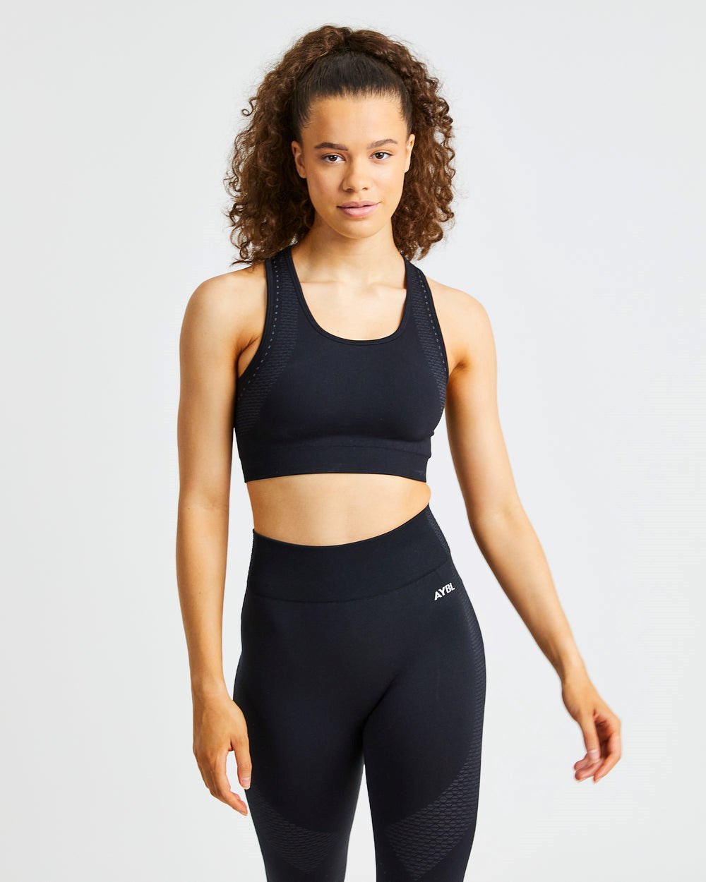 AYBL Ignite Seamless Sports Bra Czarne | 726308-QKE