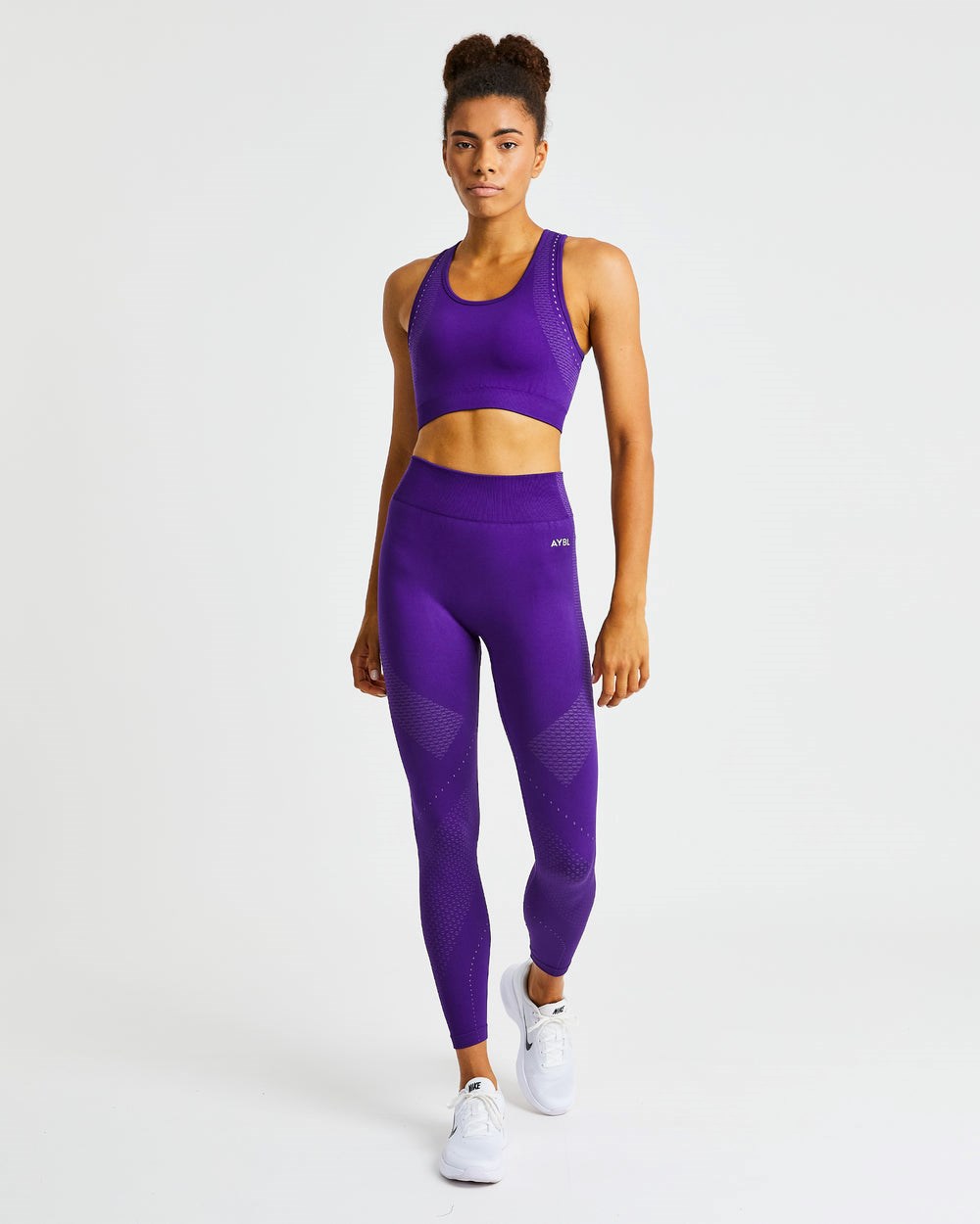 AYBL Ignite Seamless Sports Bra Fioletowe | 397416-JDY