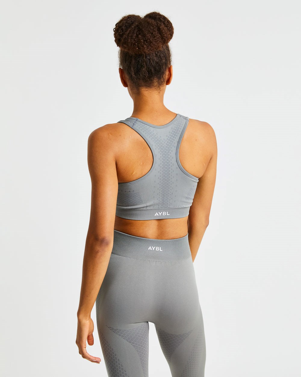 AYBL Ignite Seamless Sports Bra Szare | 485027-TFD