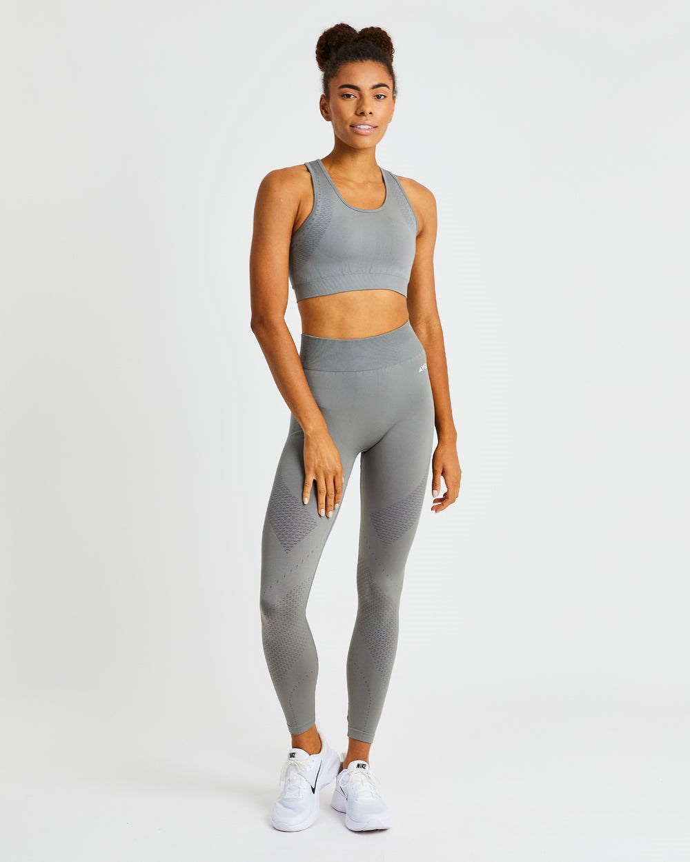 AYBL Ignite Seamless Sports Bra Szare | 485027-TFD