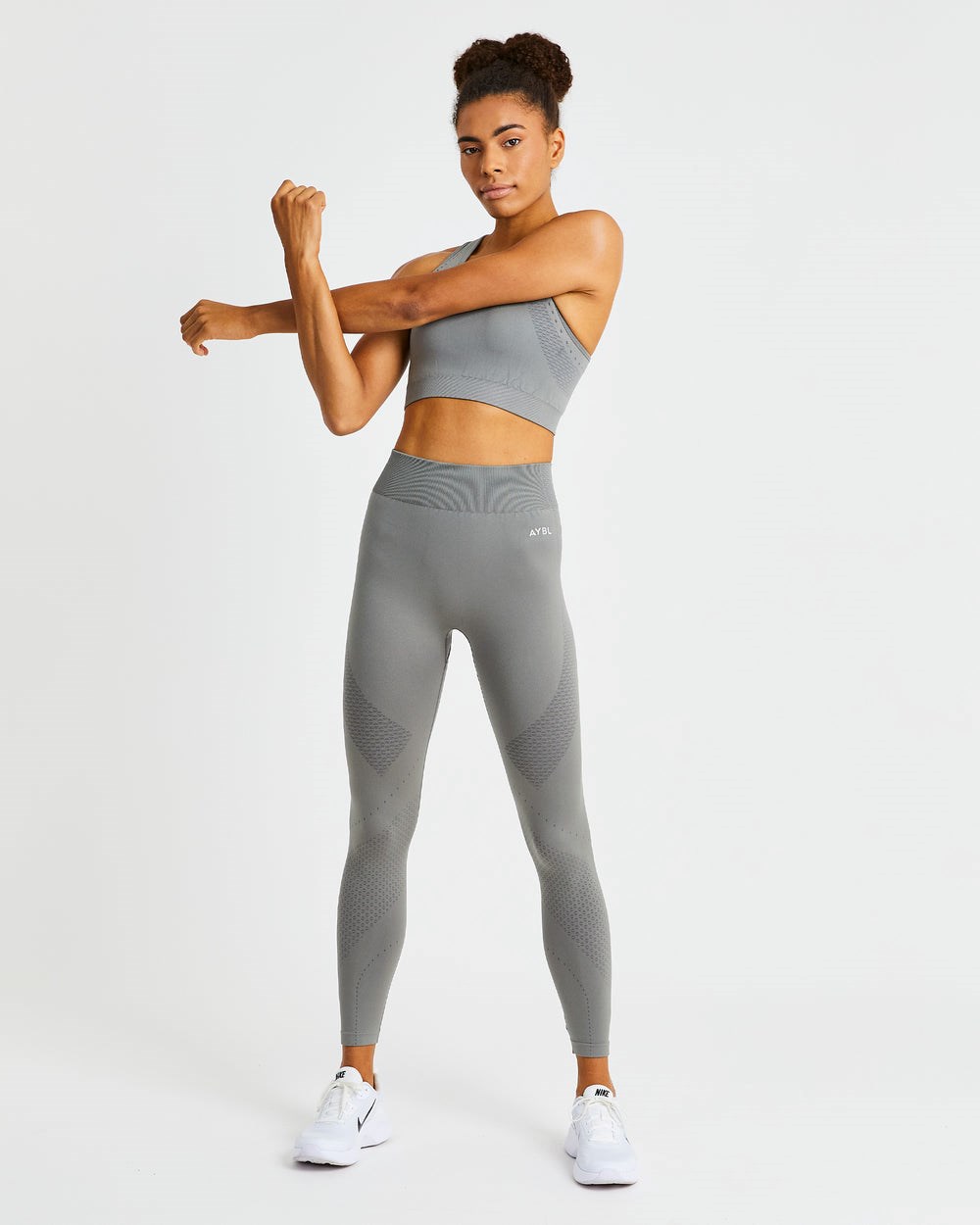 AYBL Ignite Seamless Sports Bra Szare | 485027-TFD