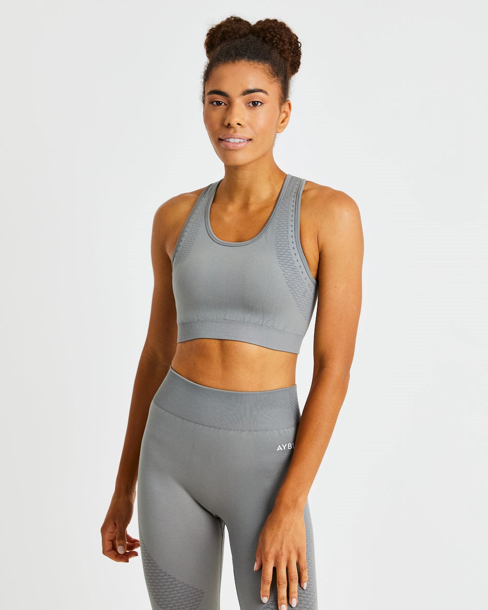 AYBL Ignite Seamless Sports Bra Szare | 485027-TFD