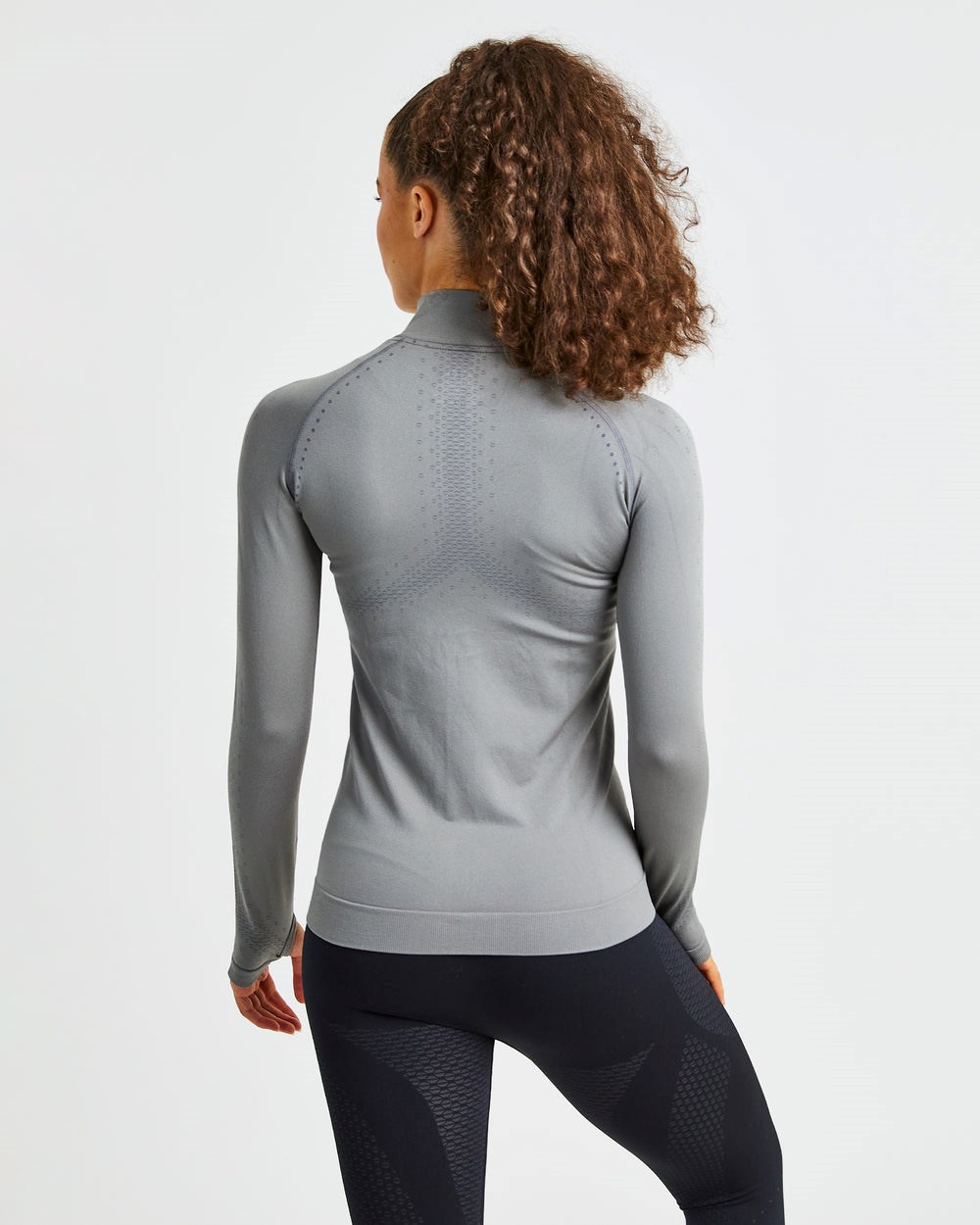 AYBL Ignite Seamless Zip Jacket Szare | 294678-ZBT