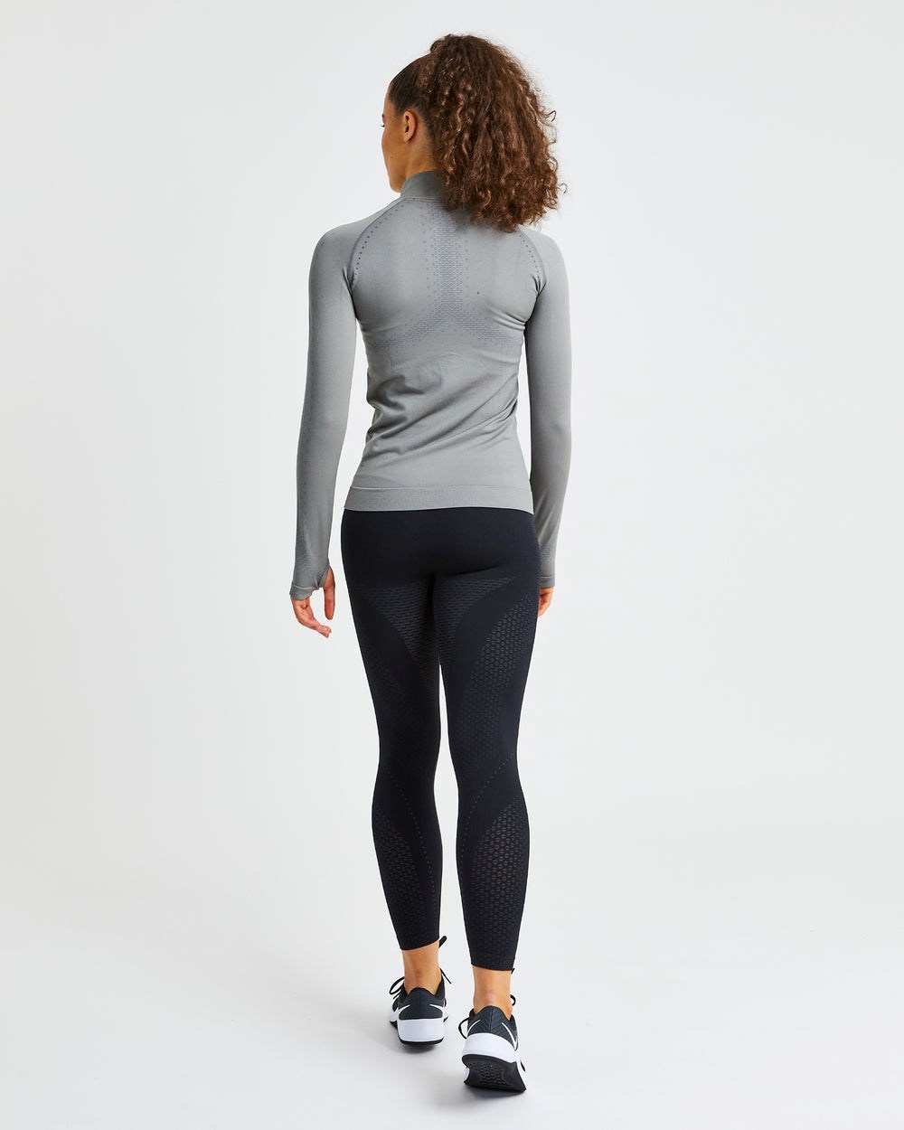 AYBL Ignite Seamless Zip Jacket Szare | 294678-ZBT