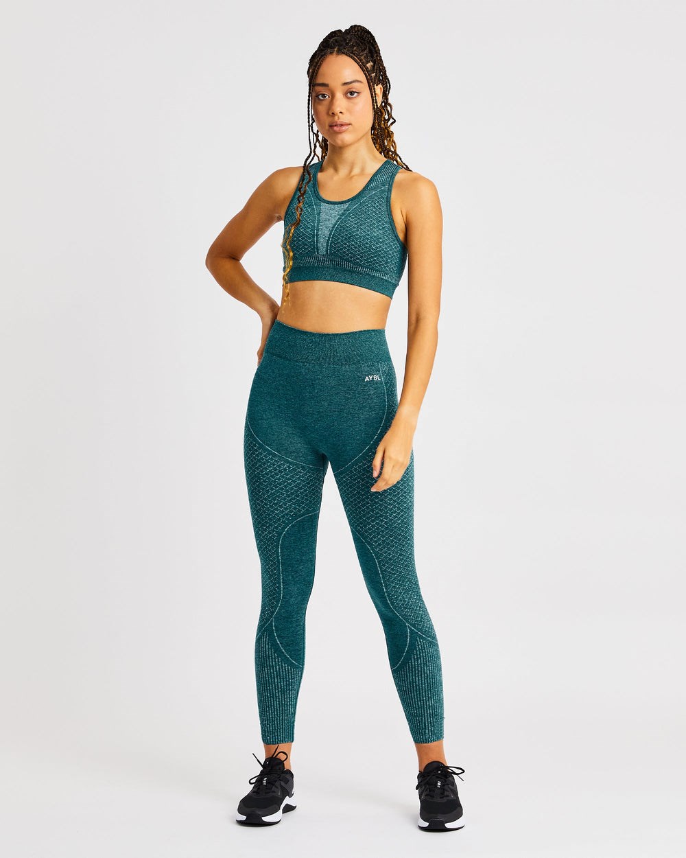 AYBL Impact Seamless Leggings Zielone | 439628-JKV