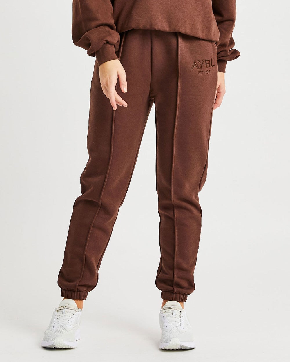 AYBL Luxe Joggers Brązowe | 310692-PFG