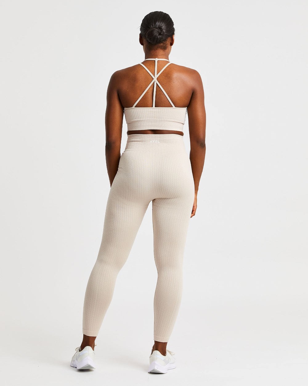 AYBL Luxe Seamless Crop Tank Top Sand | 615084-VUQ