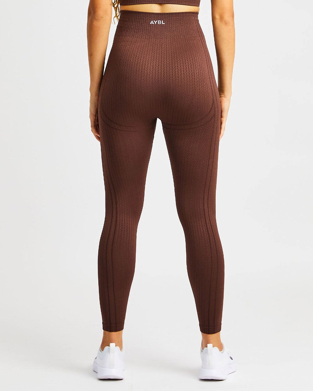 AYBL Luxe Seamless Leggings Brązowe | 914873-SAI