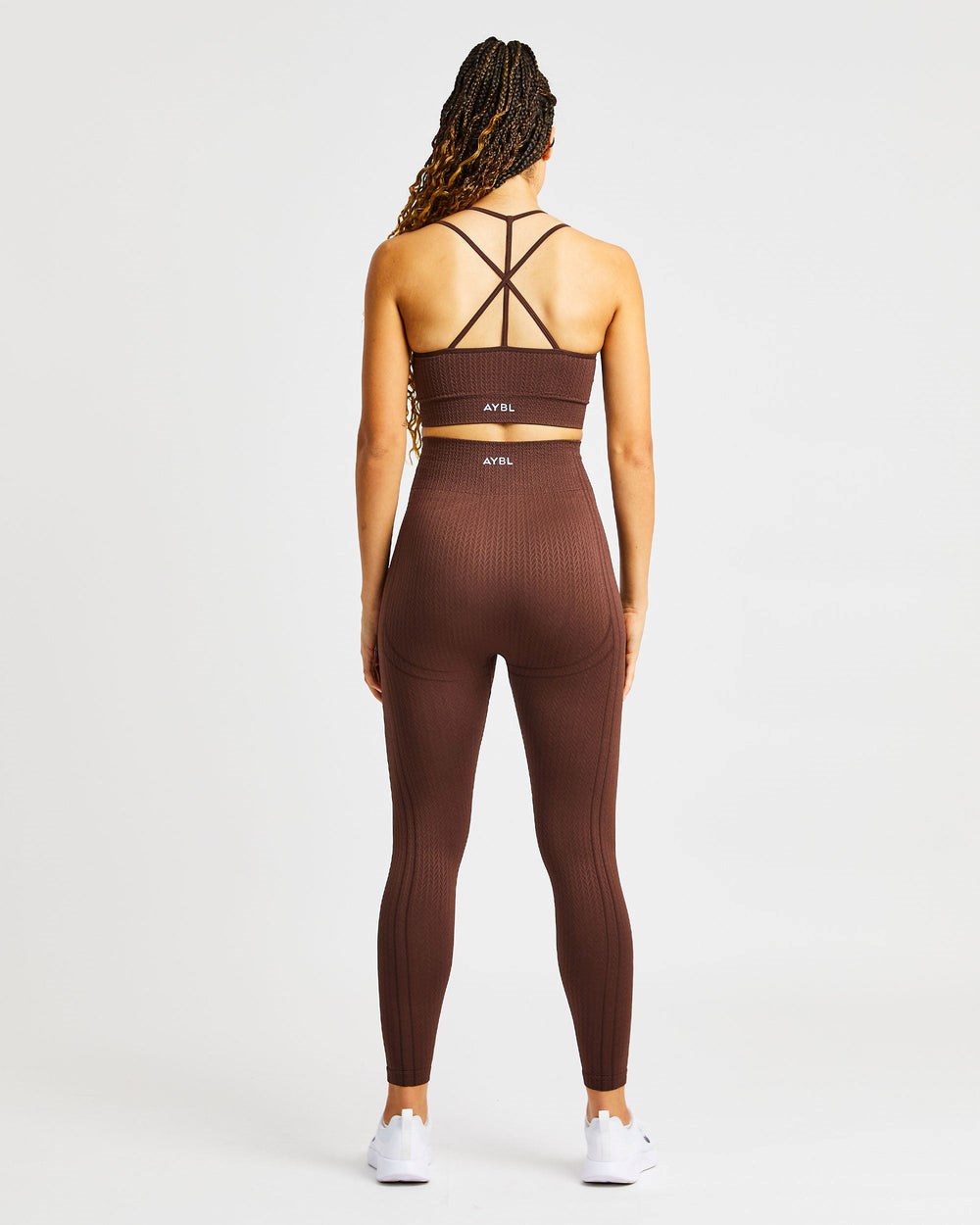 AYBL Luxe Seamless Leggings Brązowe | 914873-SAI