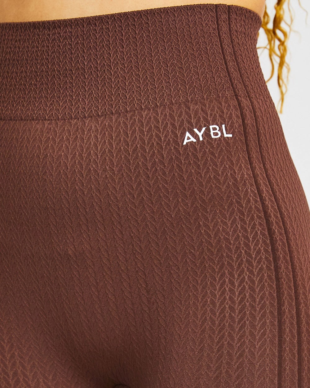 AYBL Luxe Seamless Leggings Brązowe | 914873-SAI