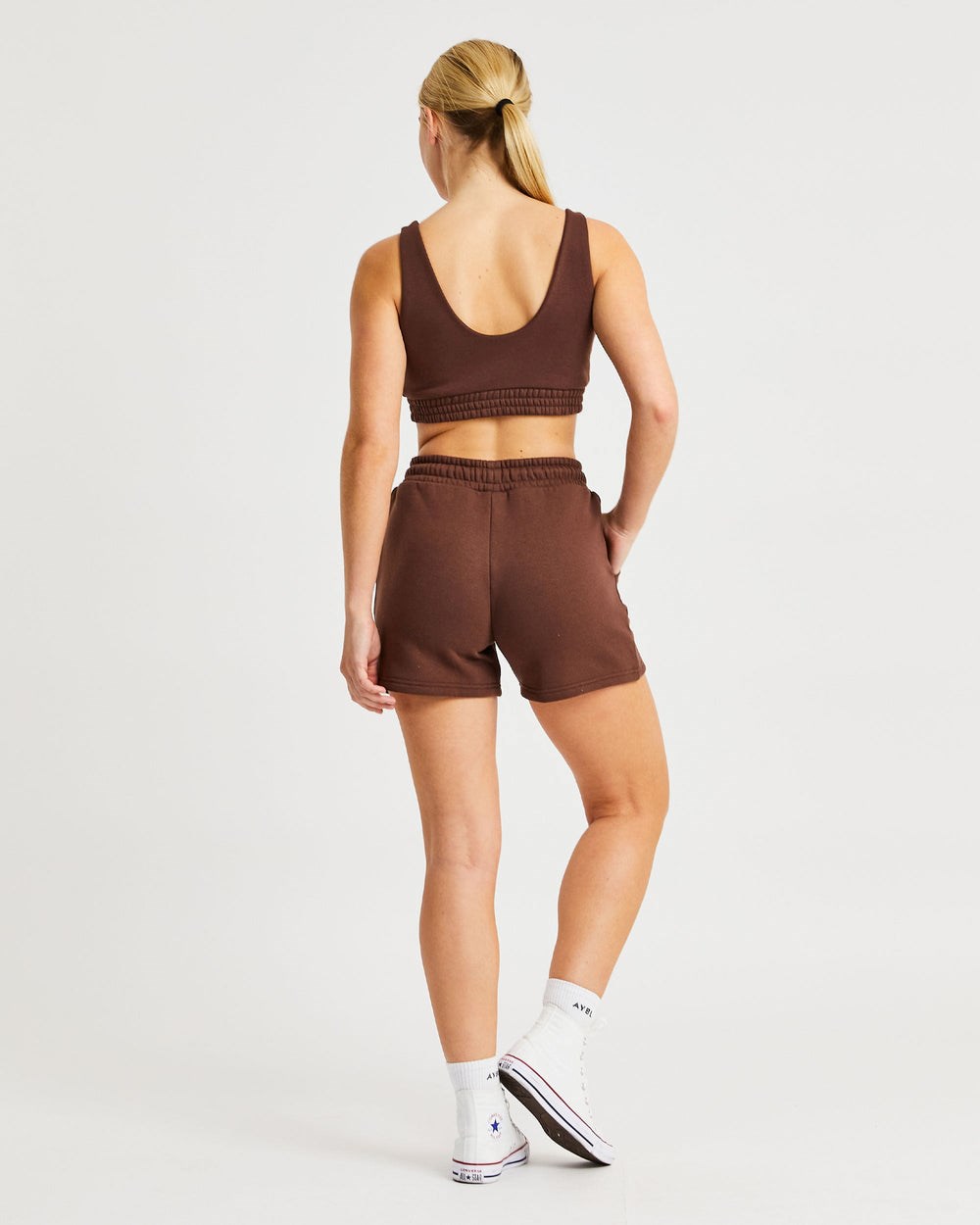 AYBL Luxe Shorts Brązowe | 420917-CFA