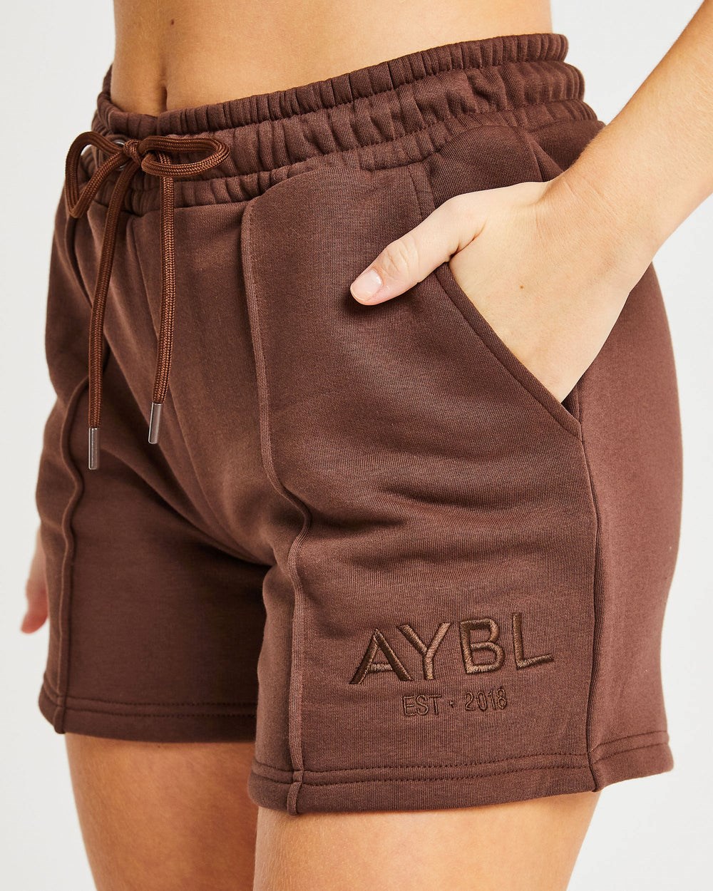 AYBL Luxe Shorts Brązowe | 420917-CFA