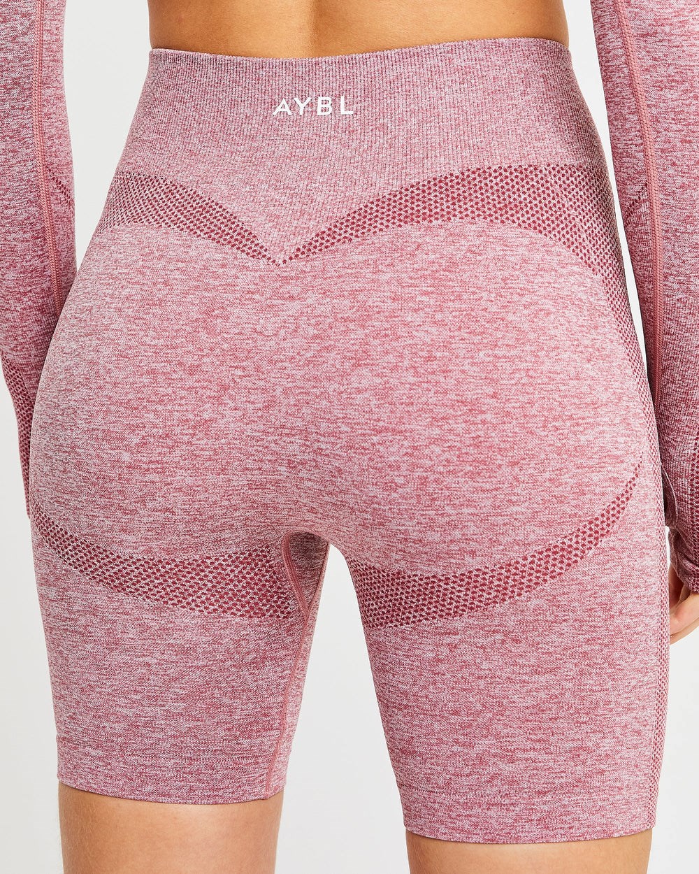 AYBL Motion Seamless Cycling Shorts Czerwone | 541836-XJR