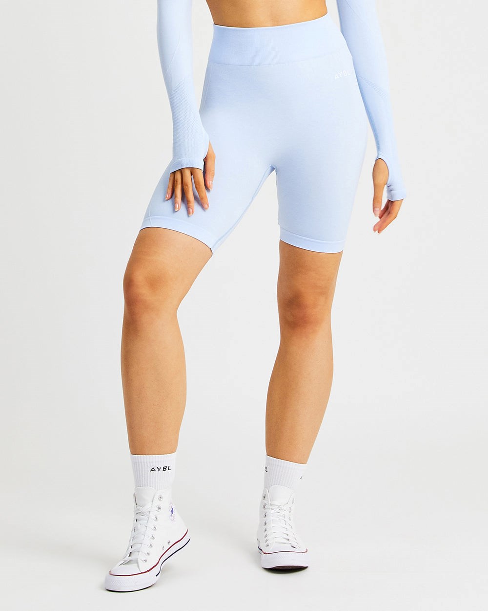 AYBL Motion Seamless Cycling Shorts Niebieskie | 857490-RCB