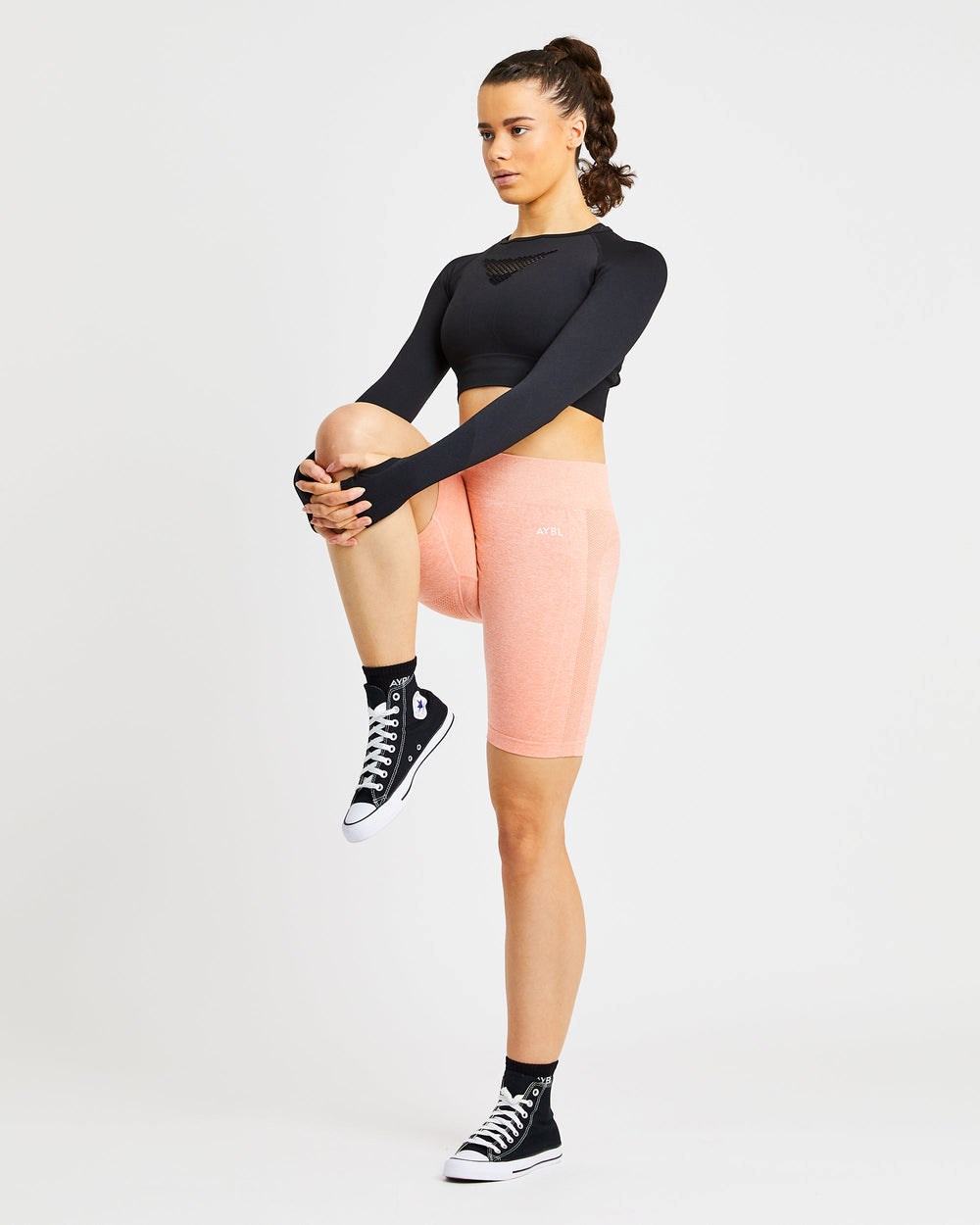 AYBL Motion Seamless Cycling Shorts Peach Marl | 907264-ZEQ