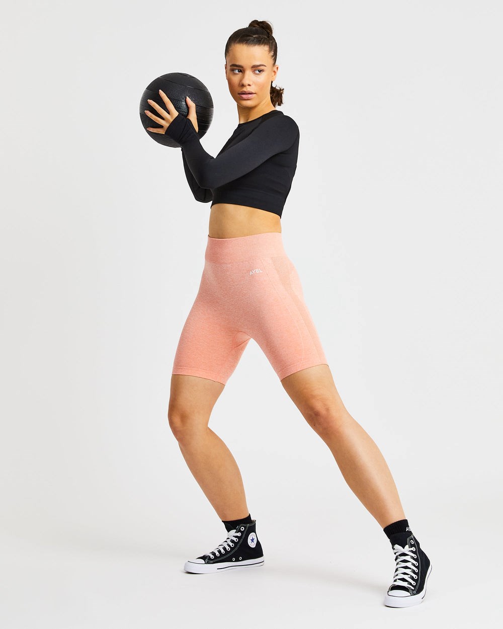 AYBL Motion Seamless Cycling Shorts Peach Marl | 907264-ZEQ