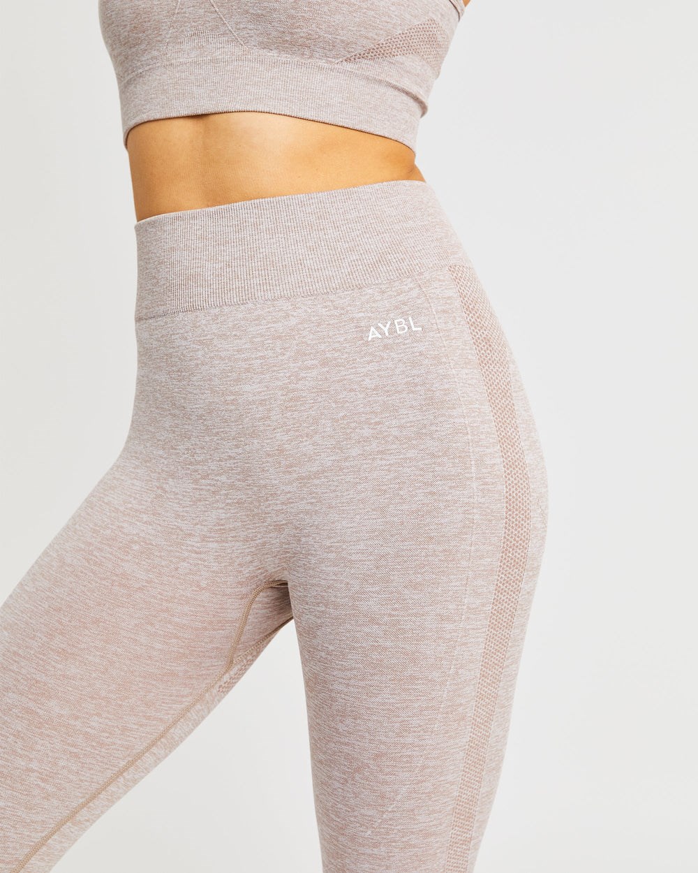 AYBL Motion Seamless Leggings Beżowe | 905671-HPO