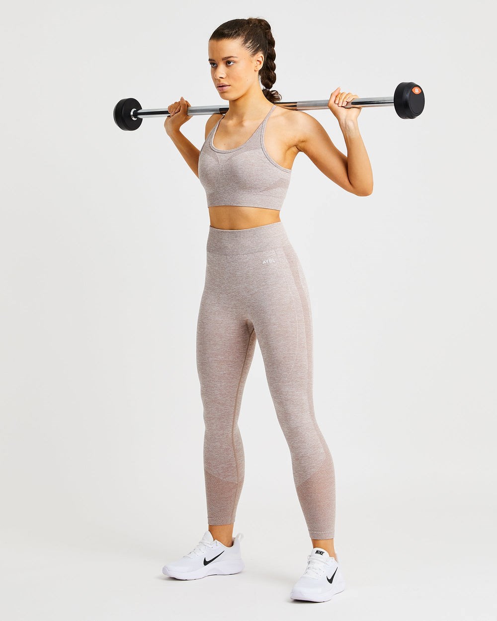 AYBL Motion Seamless Leggings Beżowe | 905671-HPO