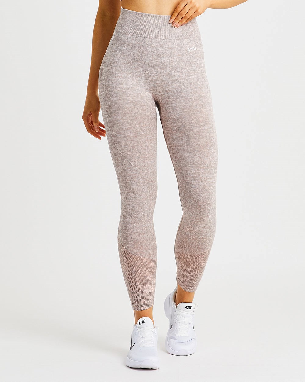 AYBL Motion Seamless Leggings Beżowe | 905671-HPO