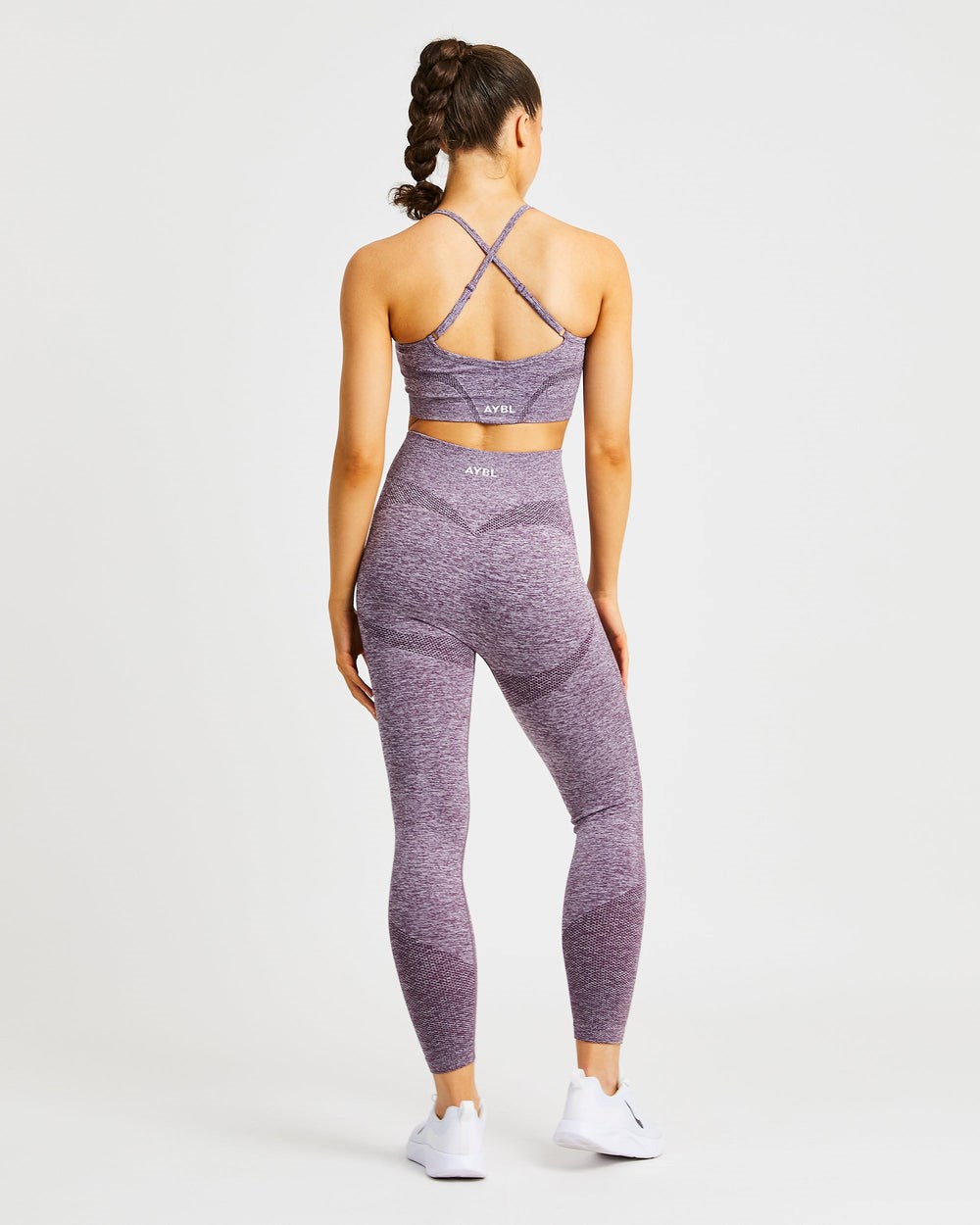 AYBL Motion Seamless Leggings Fioletowe | 532419-MWP