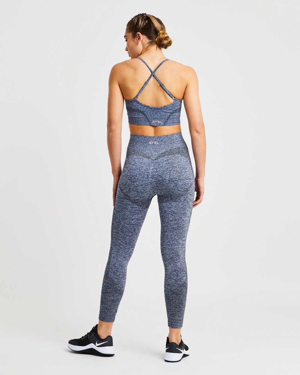 AYBL Motion Seamless Leggings Granatowe | 281746-CAU