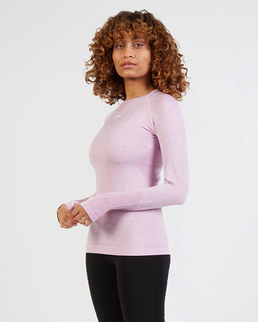 AYBL Motion Seamless Long Sleeve Top Różowe | 974516-ELO