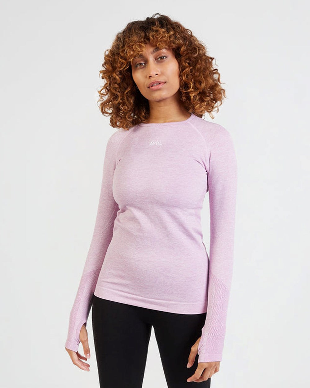 AYBL Motion Seamless Long Sleeve Top Różowe | 974516-ELO