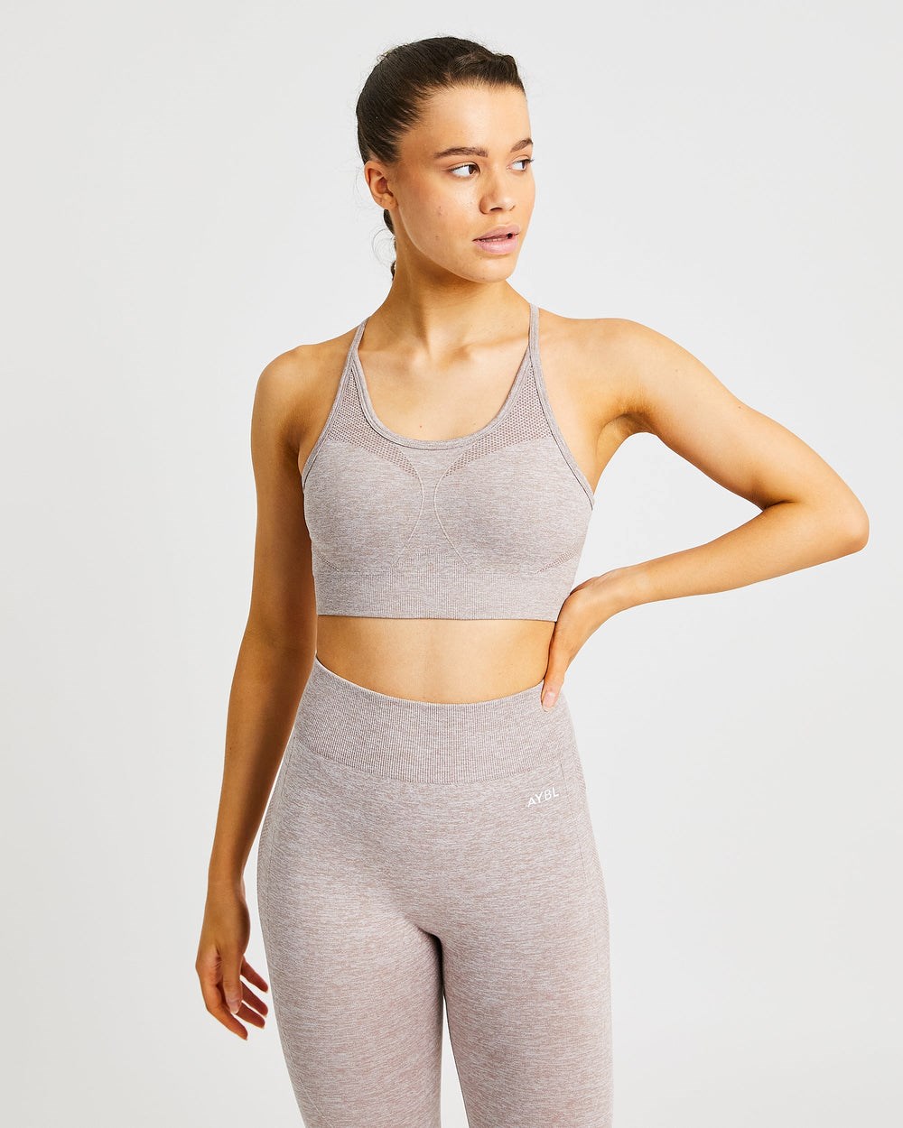 AYBL Motion Seamless Sports Bra Beżowe | 932876-NOB