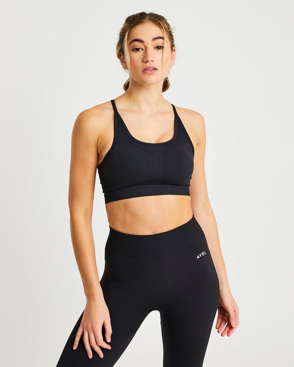 AYBL Motion Seamless Sports Bra Czarne | 178436-BUQ