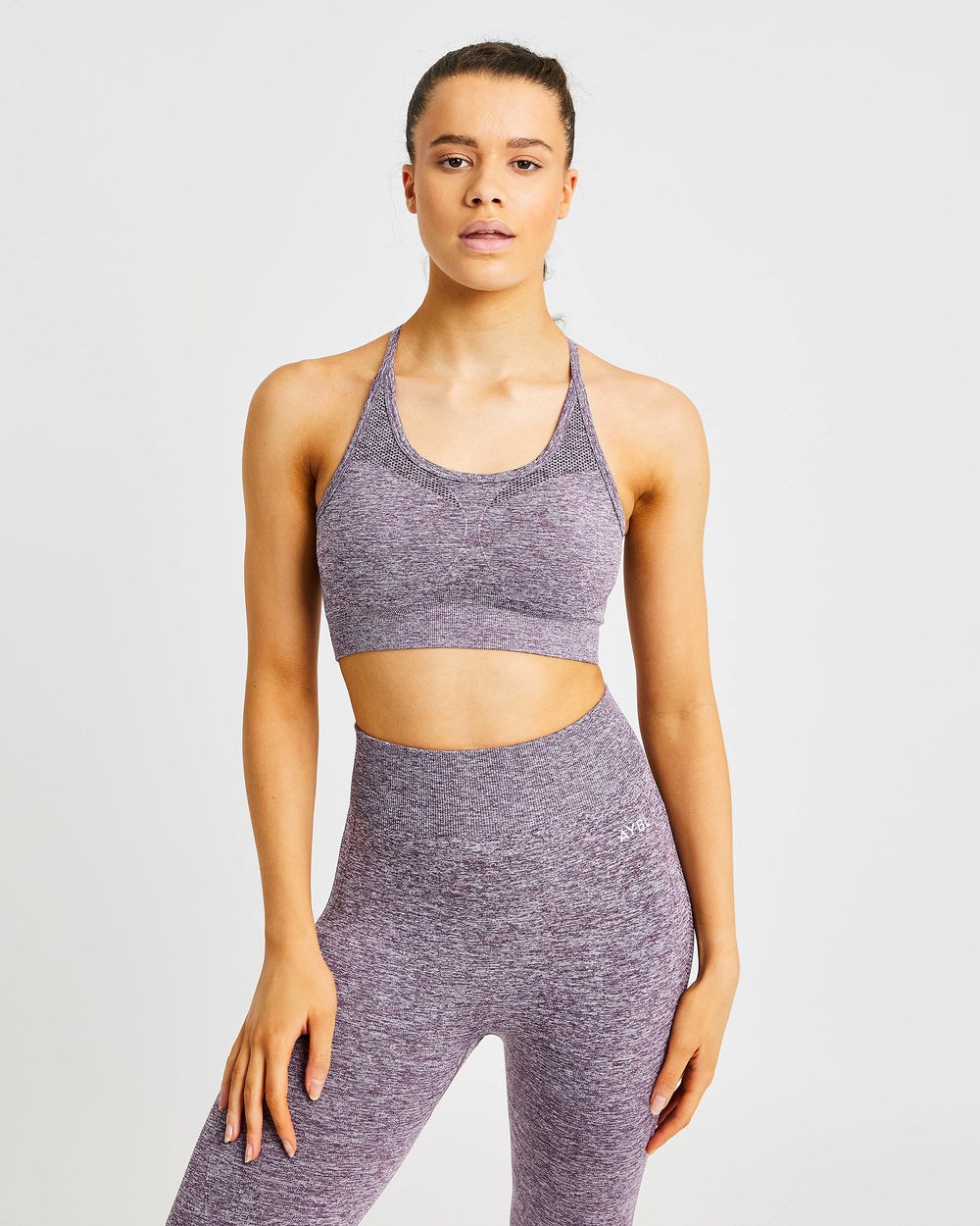 AYBL Motion Seamless Sports Bra Fioletowe | 346195-WZB