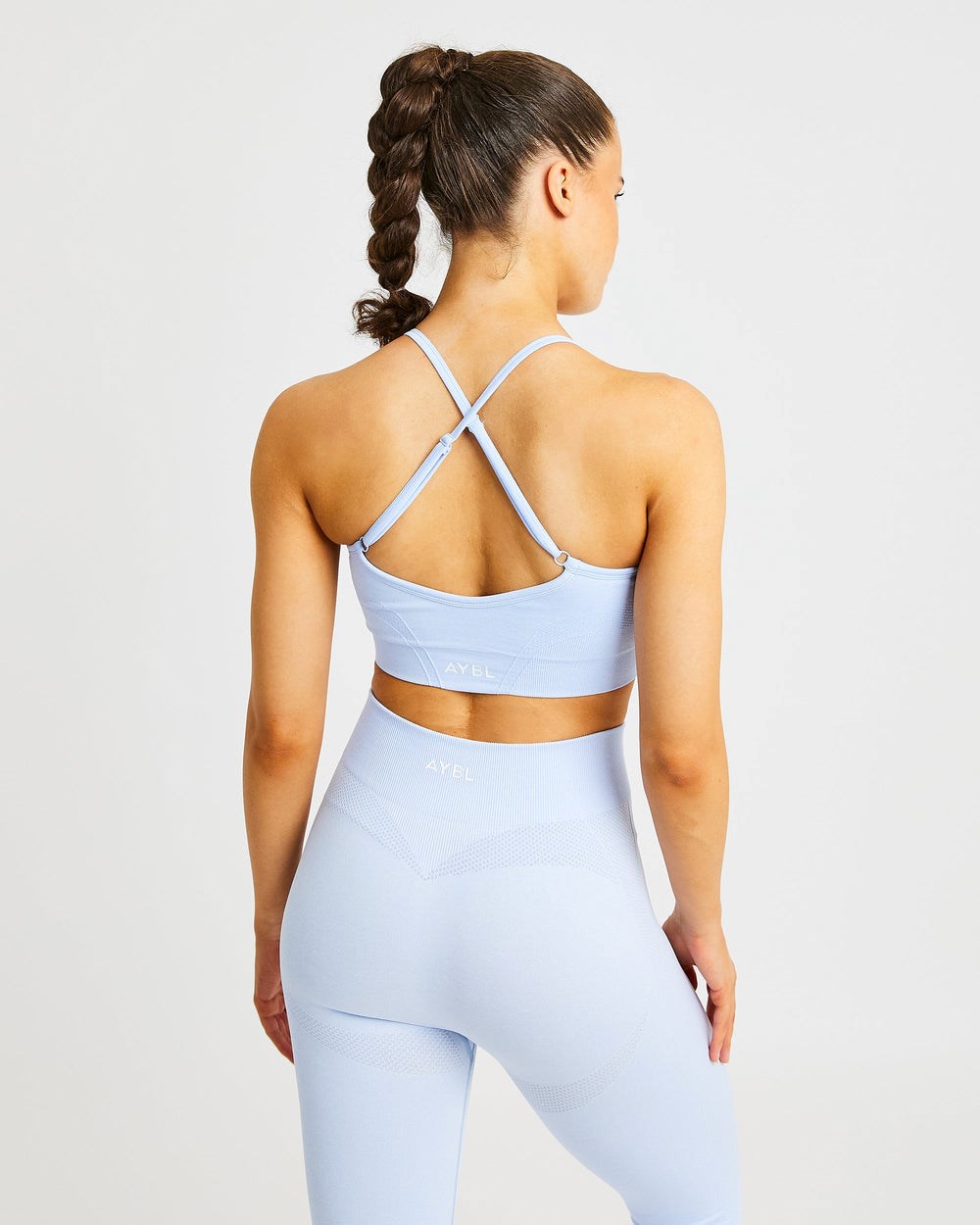 AYBL Motion Seamless Sports Bra Niebieskie | 534718-KTO