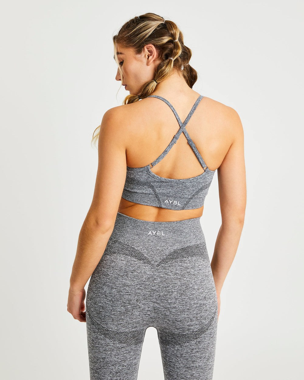 AYBL Motion Seamless Sports Bra Szare | 396087-NET