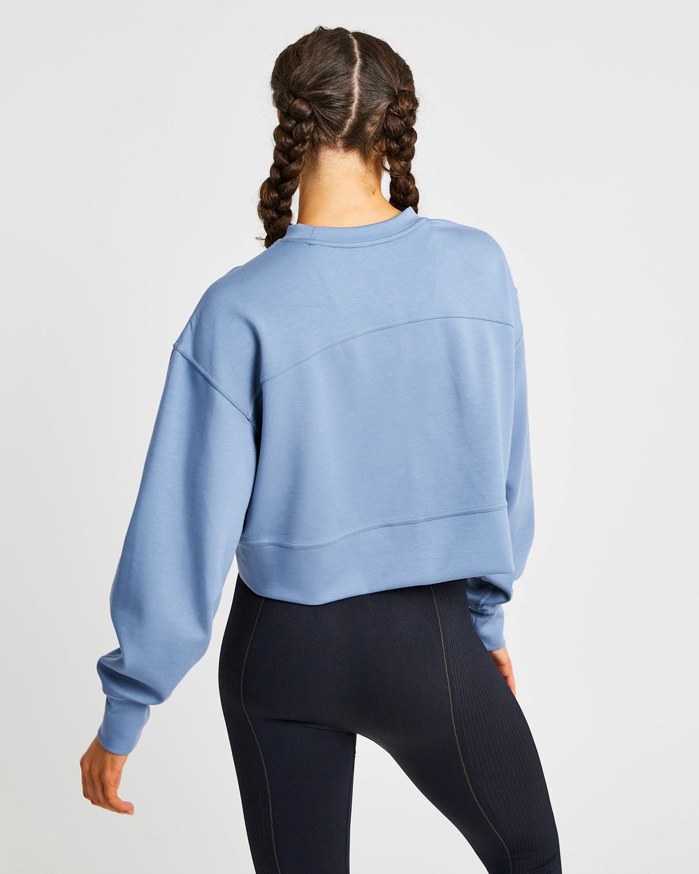 AYBL Oversized Crop Jumper Niebieskie | 603725-LAK