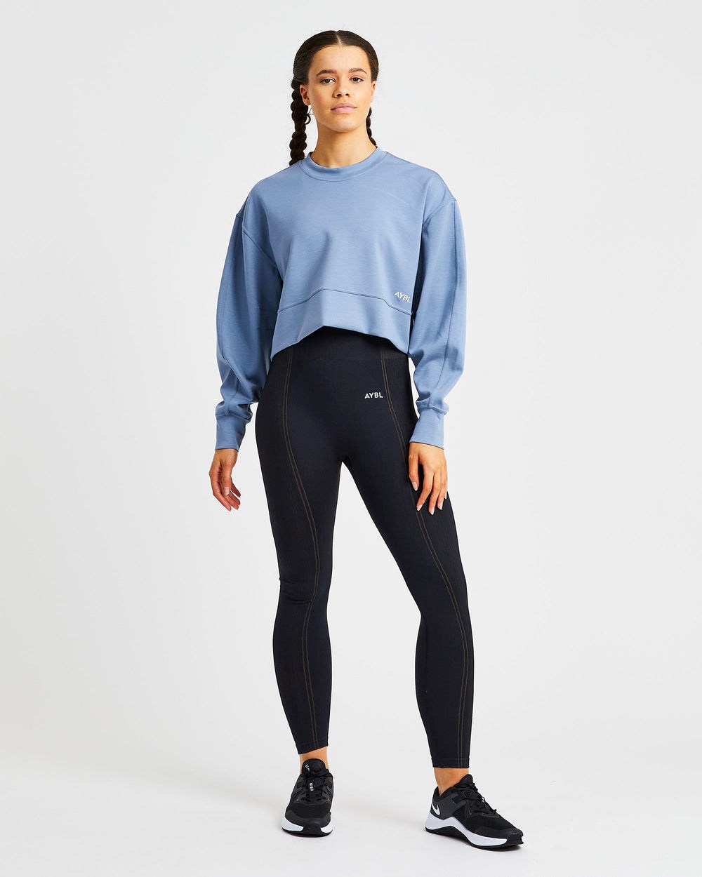 AYBL Oversized Crop Jumper Niebieskie | 603725-LAK