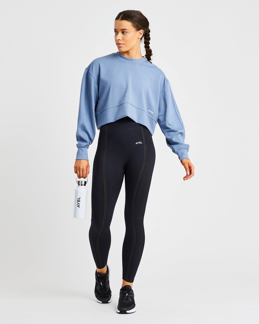 AYBL Oversized Crop Jumper Niebieskie | 603725-LAK