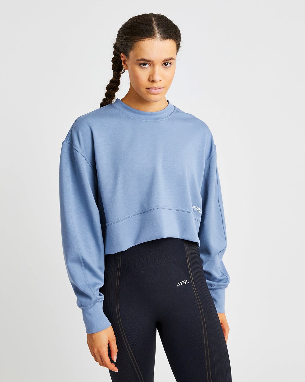 AYBL Oversized Crop Jumper Niebieskie | 603725-LAK