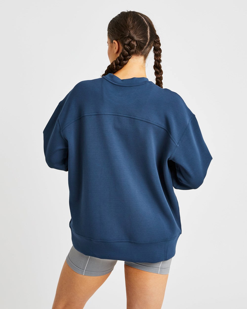 AYBL Oversized Jumper Granatowe | 714269-CKZ