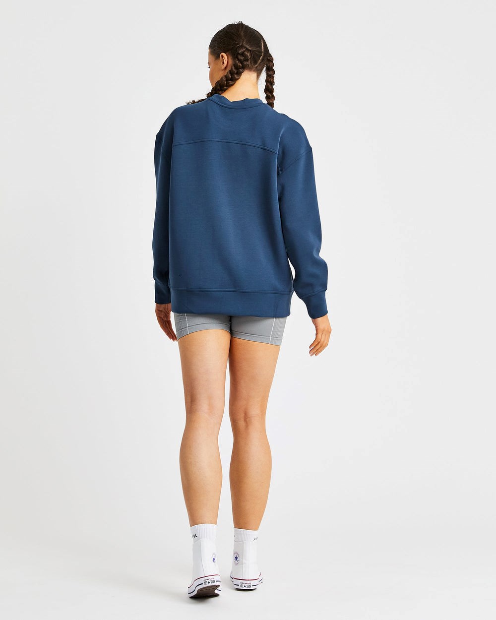 AYBL Oversized Jumper Granatowe | 714269-CKZ