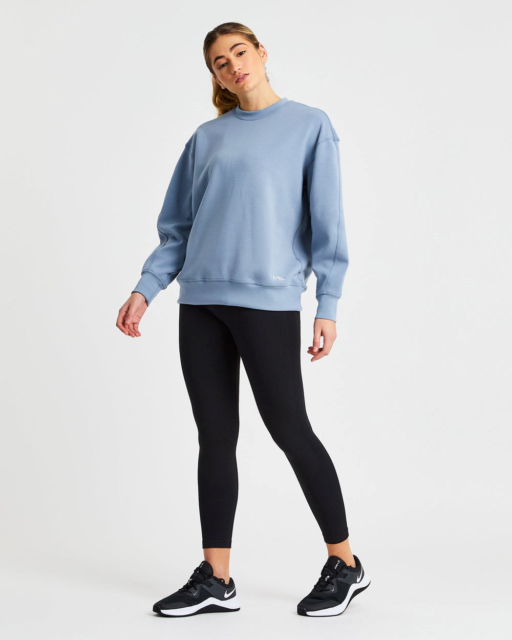 AYBL Oversized Jumper Niebieskie | 257680-UFP