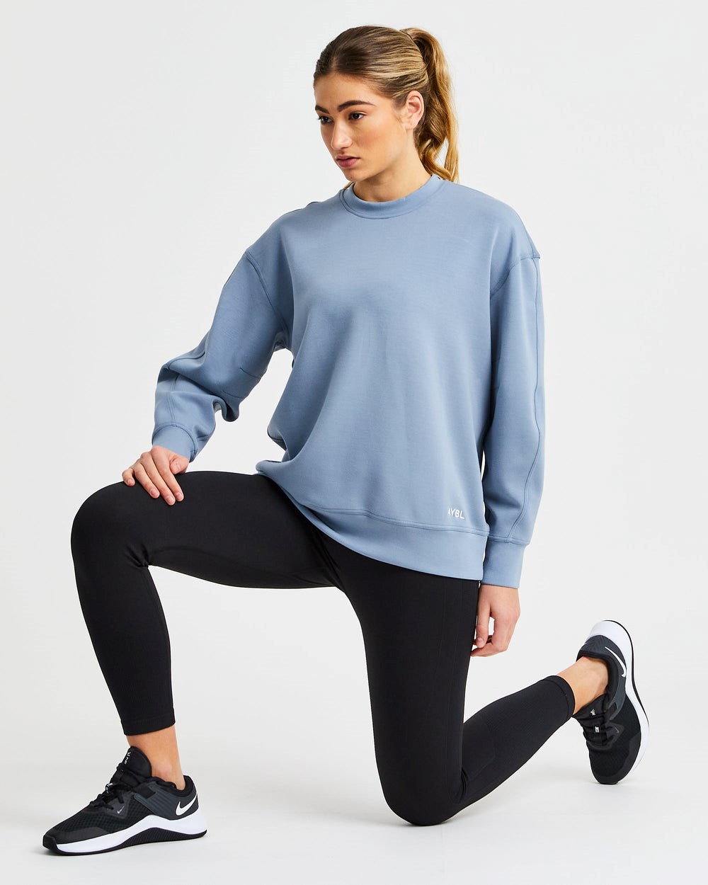 AYBL Oversized Jumper Niebieskie | 257680-UFP