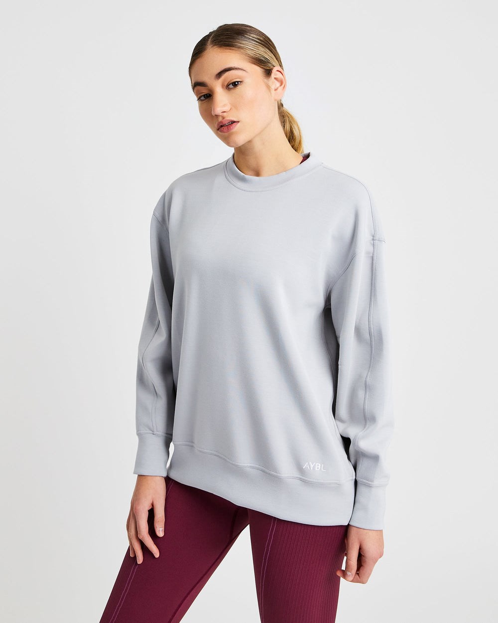 AYBL Oversized Jumper Szare | 301927-QZD