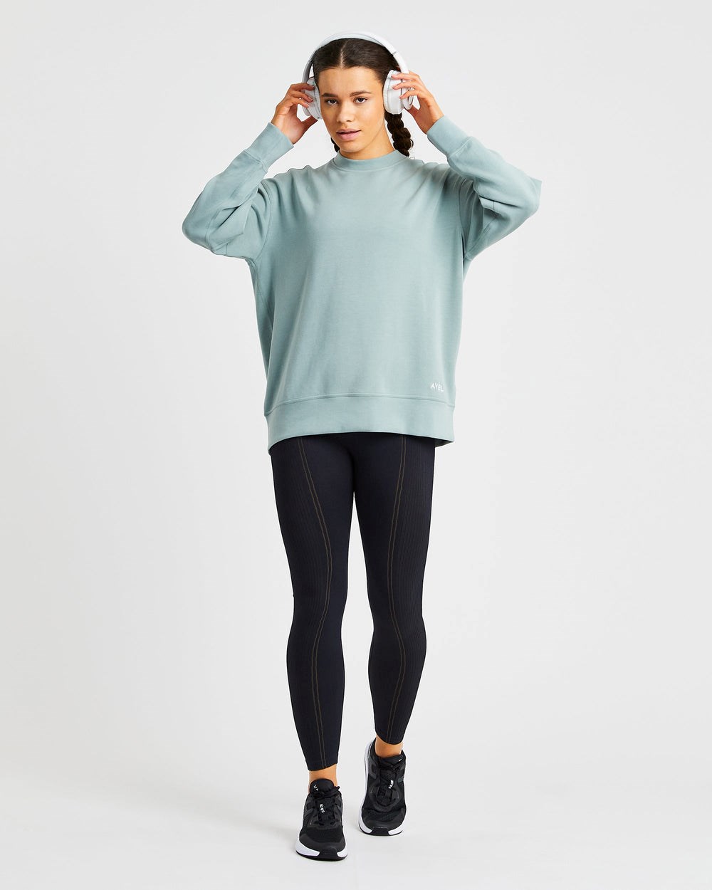 AYBL Oversized Jumper Zielone | 963410-CHV