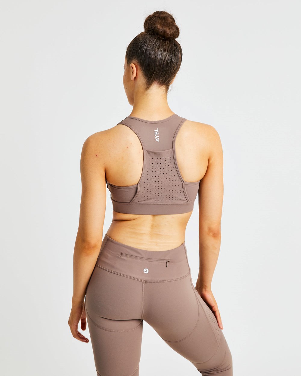 AYBL Pace Sports Bra Brązowe | 065237-RFE