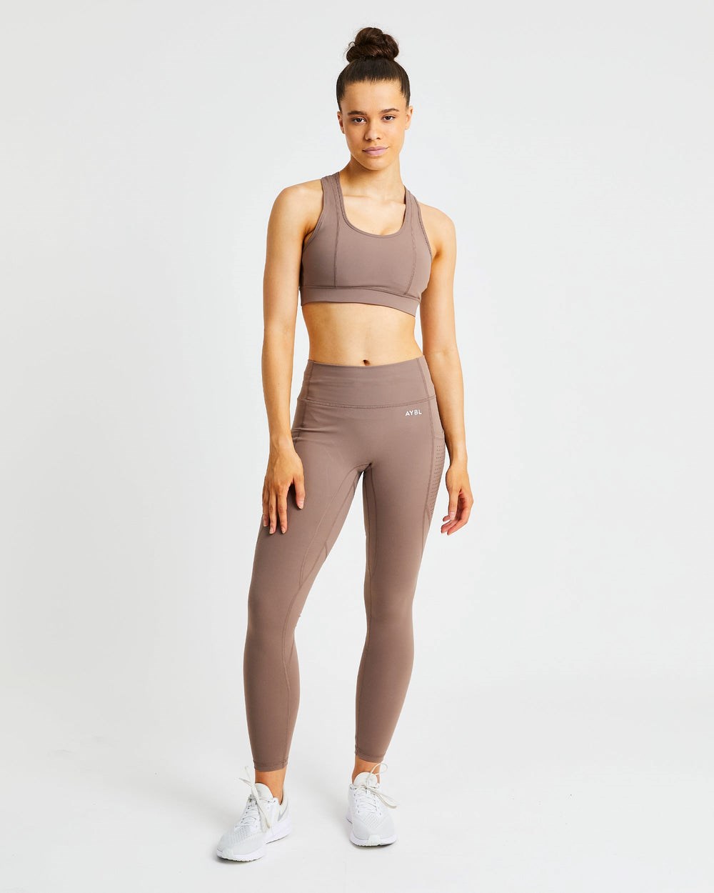 AYBL Pace Sports Bra Brązowe | 065237-RFE