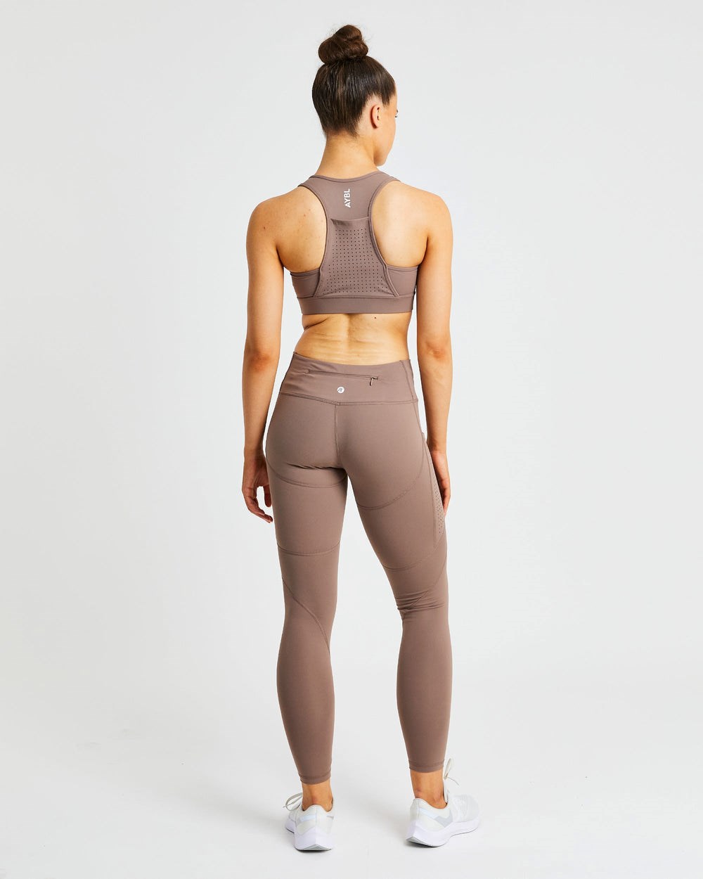 AYBL Pace Sports Bra Brązowe | 065237-RFE