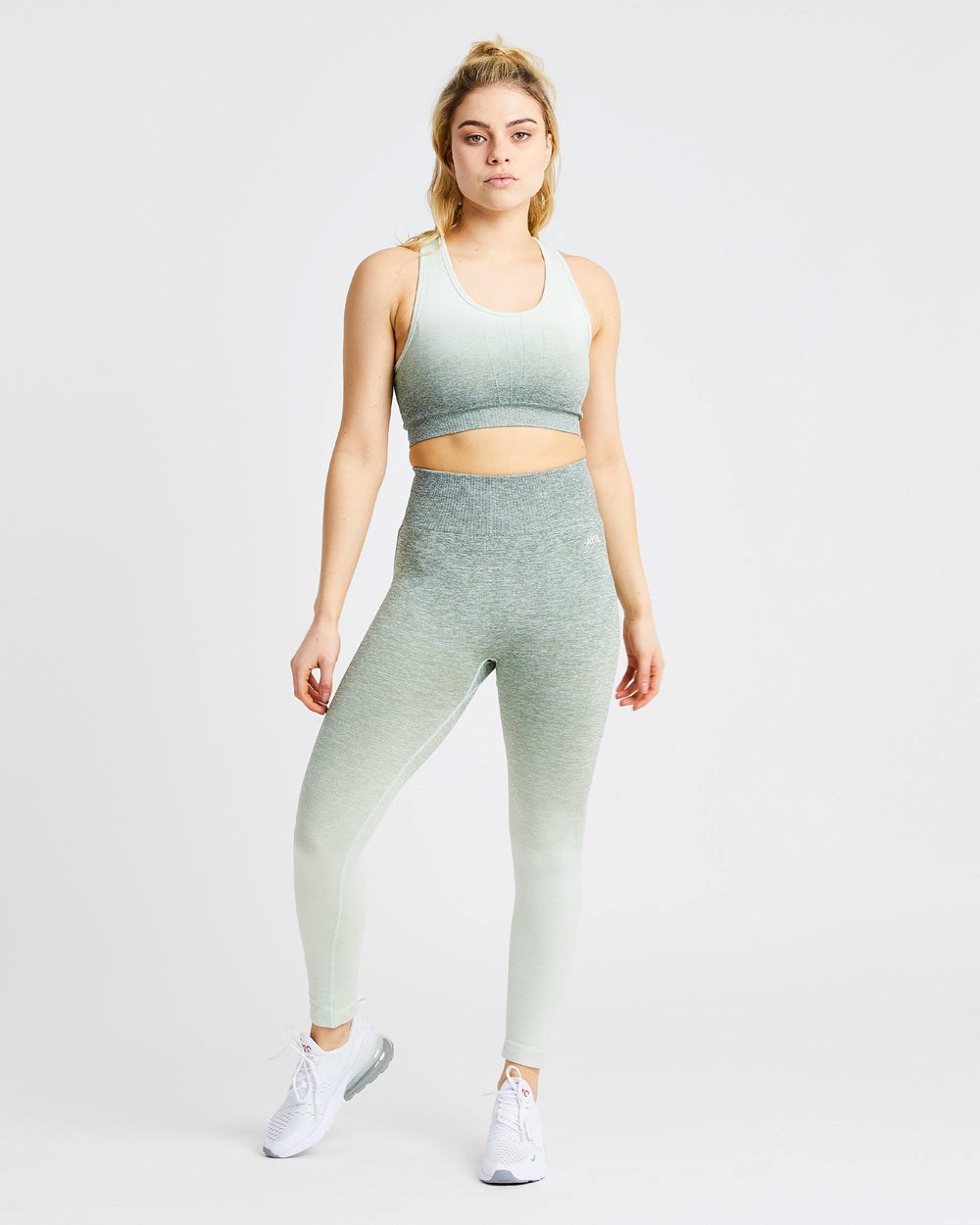 AYBL Pulse Ombré Seamless Leggings Khaki | 291645-ZGO