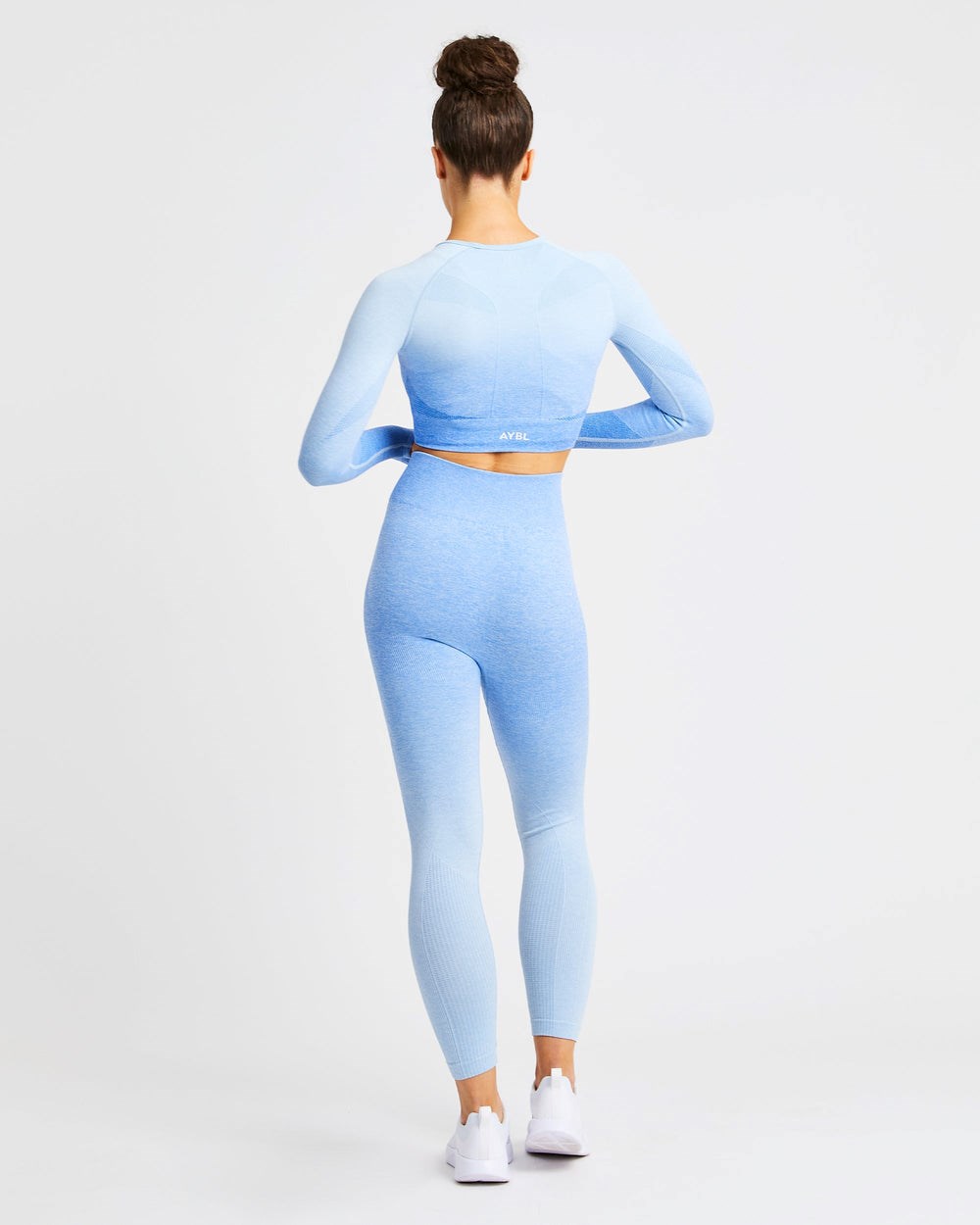 AYBL Pulse Ombré Seamless Leggings Niebieskie | 690572-CBL